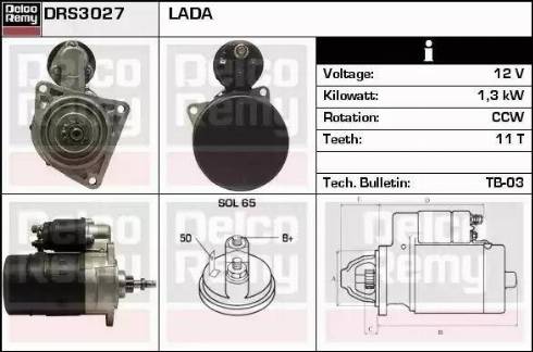 Remy DRS3027 - Starteris www.autospares.lv