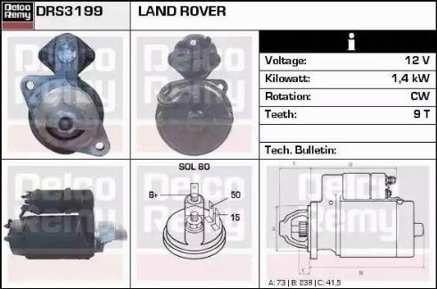 Remy DRS3199 - Starteris www.autospares.lv