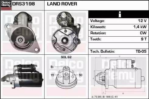 Remy DRS3198 - Starter www.autospares.lv