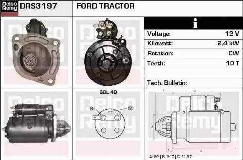 Remy DRS3197 - Starteris autospares.lv