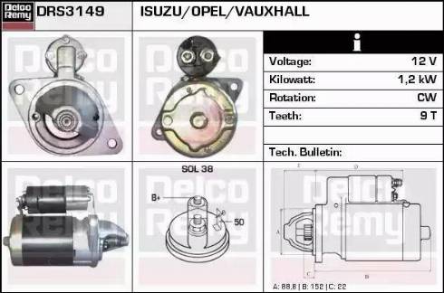 Remy DRS3149 - Starteris autospares.lv