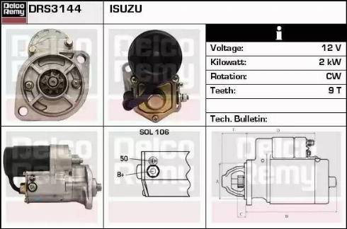 Remy DRS3144 - Стартер www.autospares.lv