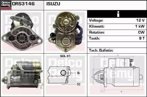 Remy DRS3146 - Starteris www.autospares.lv