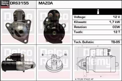 Remy DRS3155 - Starteris www.autospares.lv