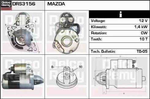 Remy DRS3156 - Starter www.autospares.lv