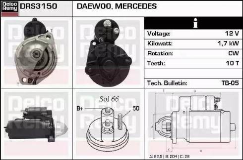 Remy DRS3150 - Starter www.autospares.lv