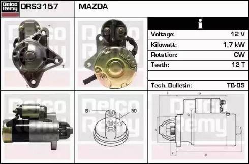 Remy DRS3157 - Стартер www.autospares.lv