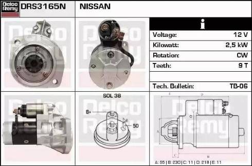 Remy DRS3165N - Starter www.autospares.lv