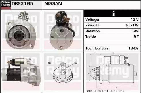 Remy DRS3165N - Starteris www.autospares.lv