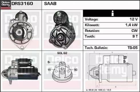 Remy DRS3160 - Starteris autospares.lv