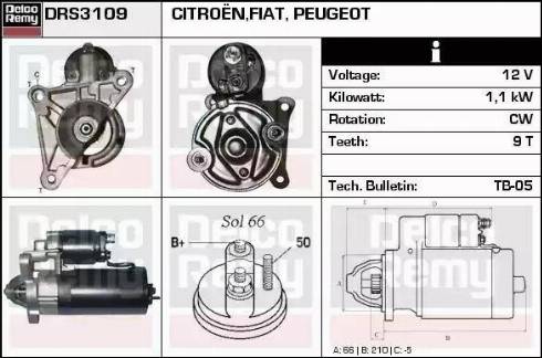 Remy DRS3109 - Starteris www.autospares.lv