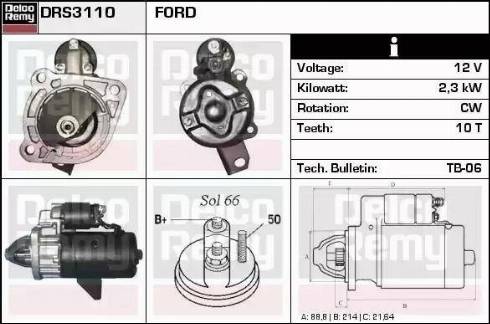 Remy DRS3110 - Starter www.autospares.lv