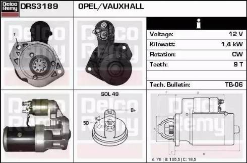 Remy DRS3189 - Starter www.autospares.lv