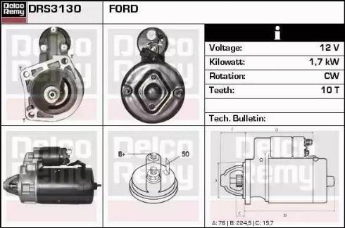 Remy DRS3130 - Starteris www.autospares.lv