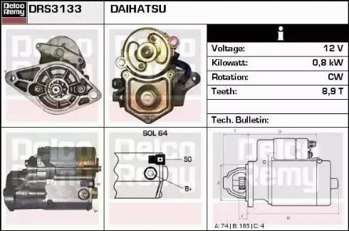 Remy DRS3133 - Starteris autospares.lv