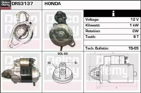 Remy DRS3137 - Starteris autospares.lv