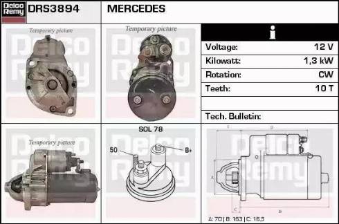 Remy DRS3894 - Стартер www.autospares.lv