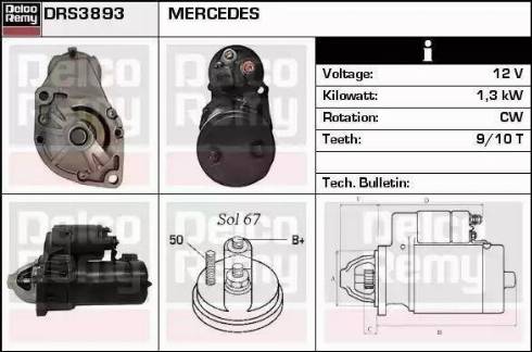 Remy DRS3893 - Стартер www.autospares.lv