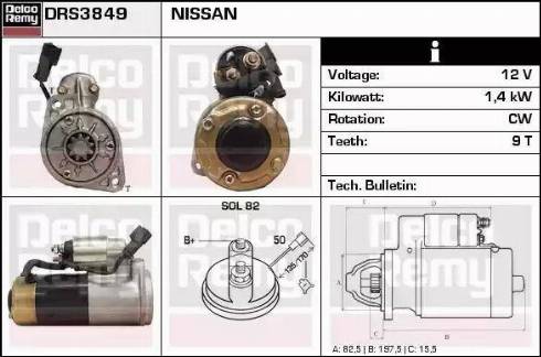 Remy DRS3849 - Starteris www.autospares.lv