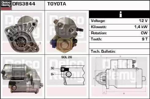 Remy DRS3844 - Starter www.autospares.lv