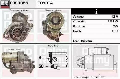 Remy DRS3855 - Starter www.autospares.lv