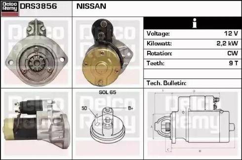 Remy DRS3856 - Стартер www.autospares.lv