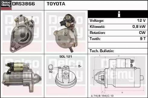 Remy DRS3866 - Starteris autospares.lv