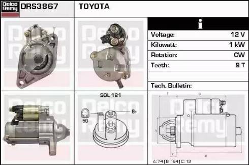 Remy DRS3867 - Starter www.autospares.lv