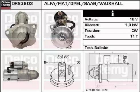 Remy DRS3803 - Starteris www.autospares.lv