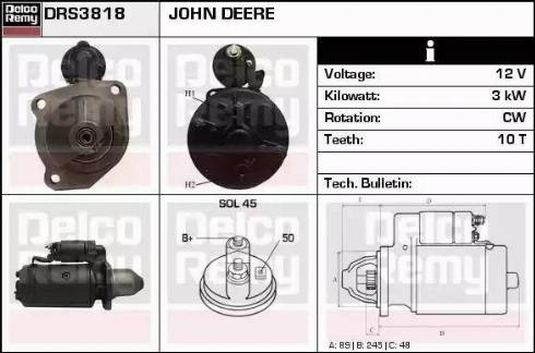 Remy DRS3818 - Стартер www.autospares.lv