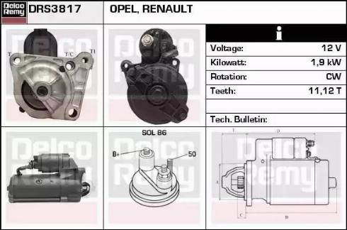 Remy DRS3817 - Starteris autospares.lv