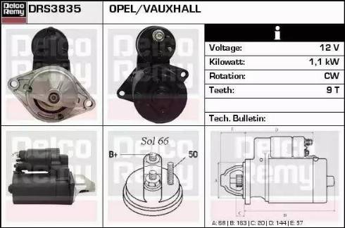 Remy DRS3835 - Starter www.autospares.lv