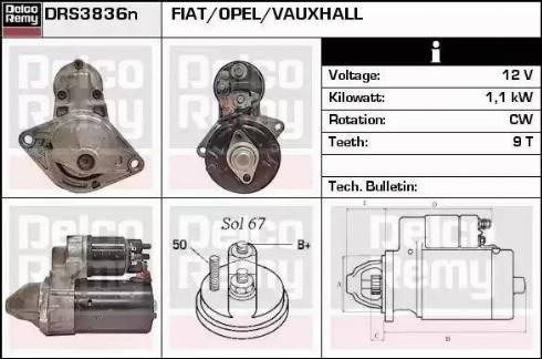 Remy DRS3836N - Starter www.autospares.lv