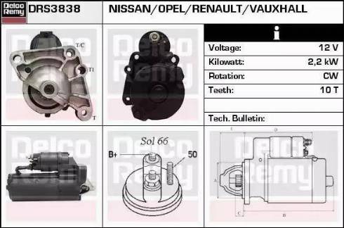 Remy DRS3838 - Starteris autospares.lv