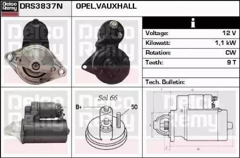 Remy DRS3837N - Starteris www.autospares.lv