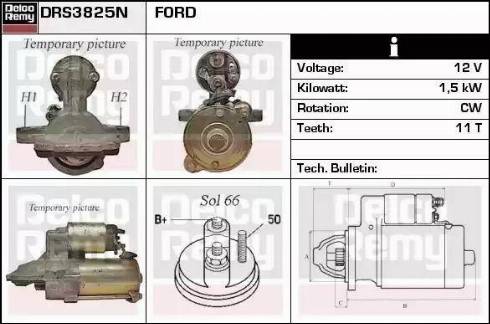 Remy DRS3825N - Starteris autospares.lv