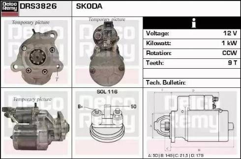 Remy DRS3826 - Starteris www.autospares.lv