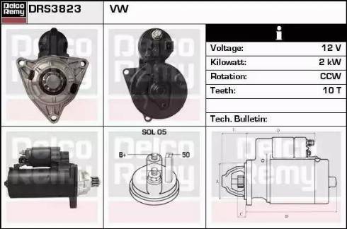 Remy DRS3823 - Стартер www.autospares.lv