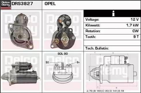 Remy DRS3827 - Starter www.autospares.lv