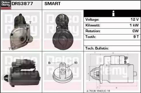 Remy DRS3877 - Стартер www.autospares.lv