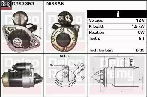 Remy DRS3353 - Стартер www.autospares.lv