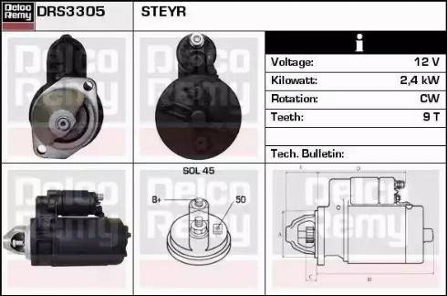 Remy DRS3305 - Starteris autospares.lv