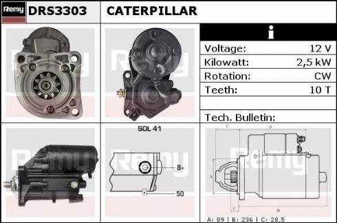 Remy DRS3303 - Starteris www.autospares.lv