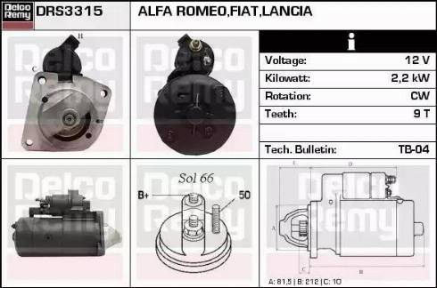 Remy DRS3315 - Starteris www.autospares.lv