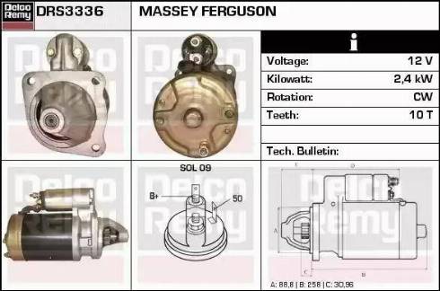 Remy DRS3336 - Стартер www.autospares.lv