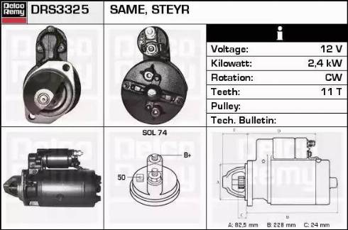 Remy DRS3325 - Starteris www.autospares.lv