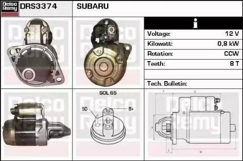 Remy DRS3374 - Starter www.autospares.lv