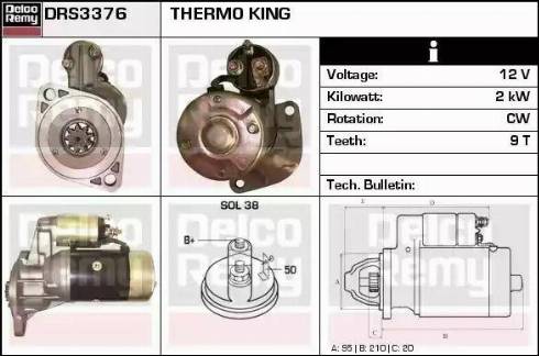 Remy DRS3376 - Стартер www.autospares.lv