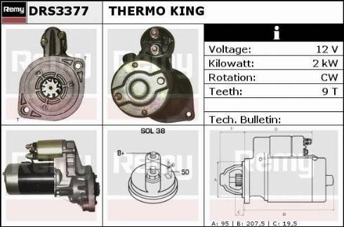 Remy DRS3377 - Starteris www.autospares.lv