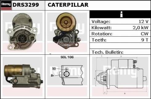 Remy DRS3299 - Starter www.autospares.lv